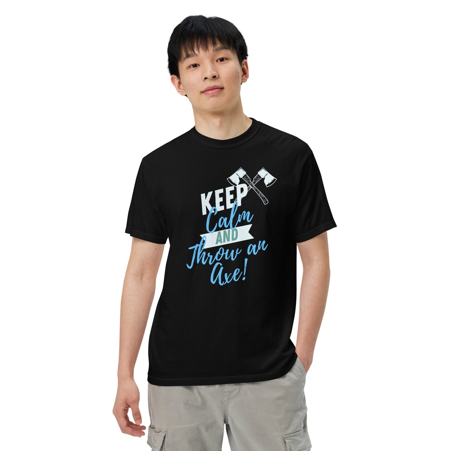 Keep Calm and Thrown an Axe heavyweight t-shirt