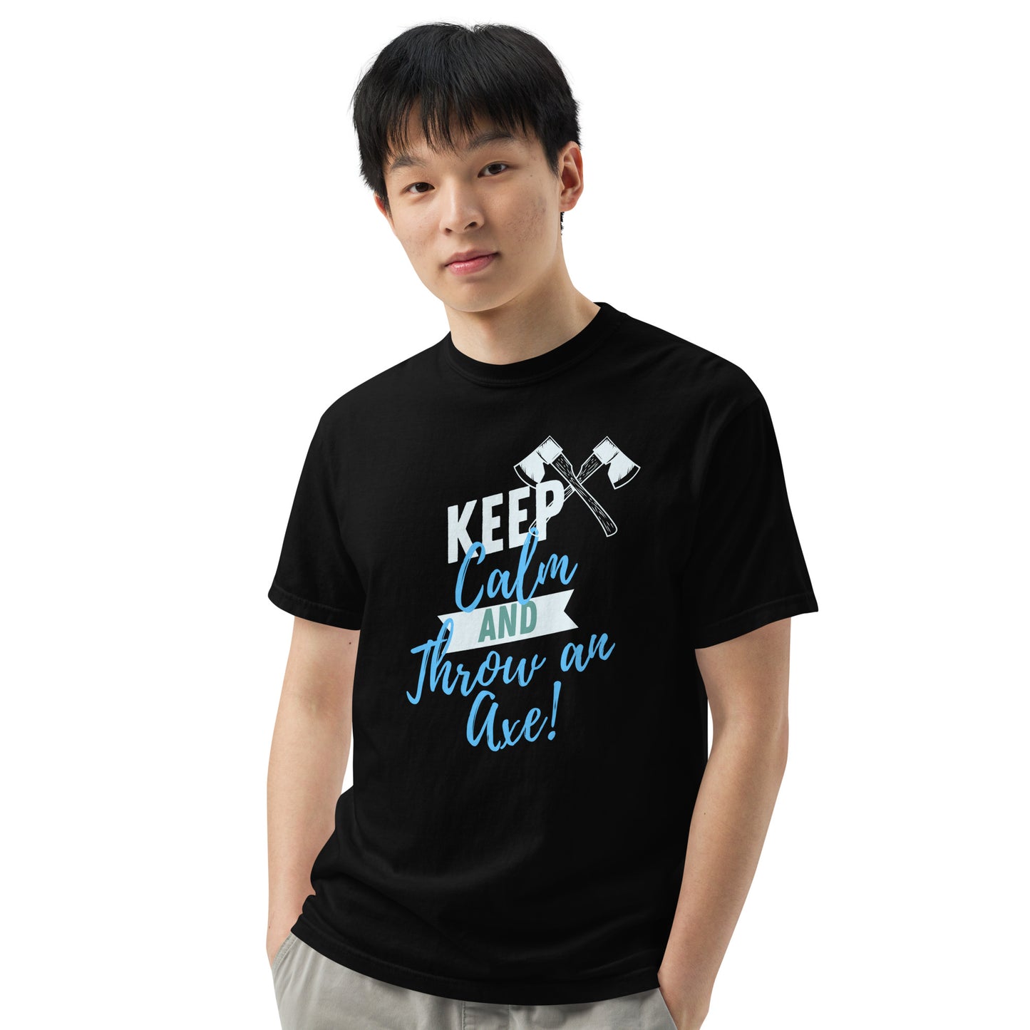 Keep Calm and Thrown an Axe heavyweight t-shirt