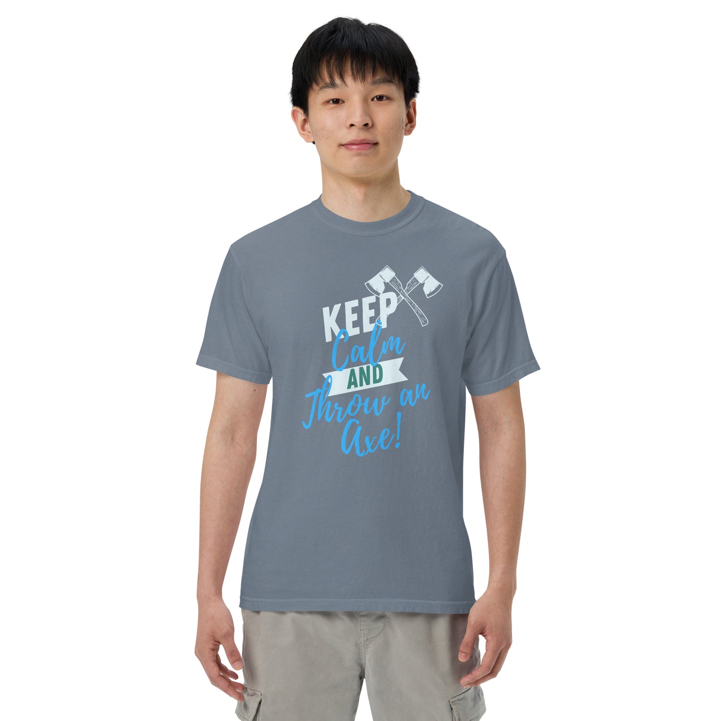 Keep Calm and Thrown an Axe heavyweight t-shirt