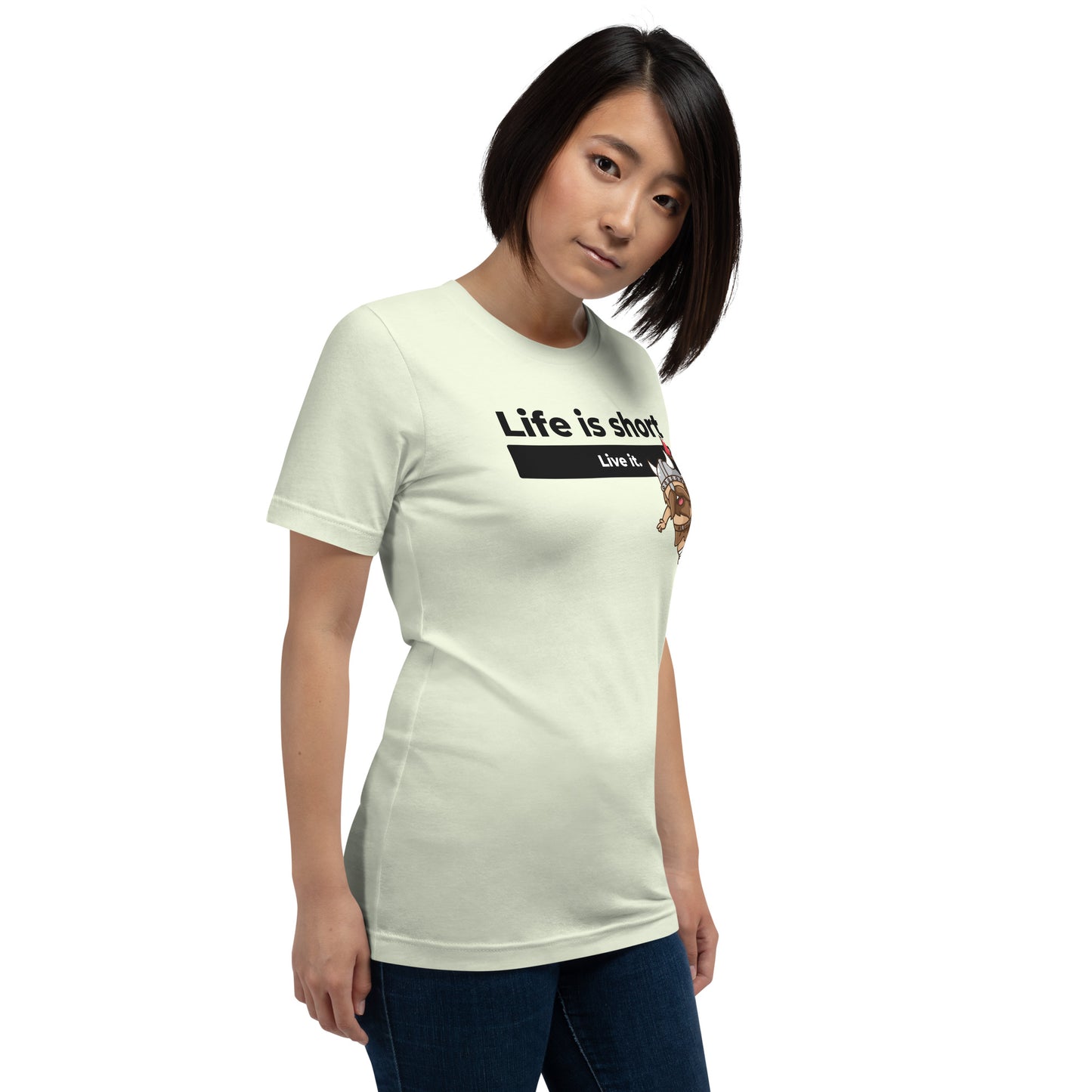 Life is Short, Live It. Happy Viking T-shirt