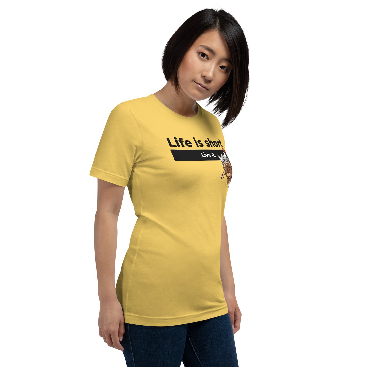 Life is Short, Live It. Happy Viking T-shirt