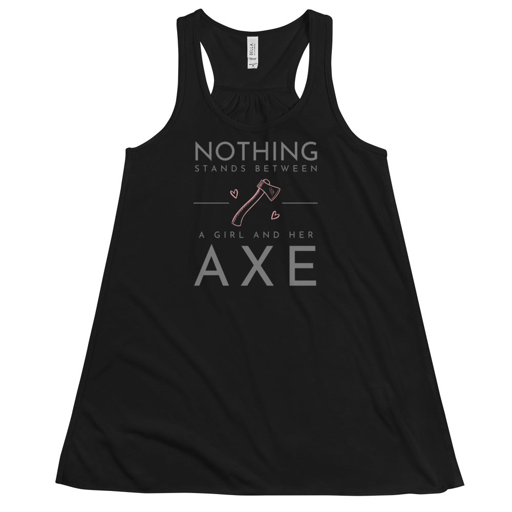 A Girl and Her Axe - Women's Flowy Racerback Tank
